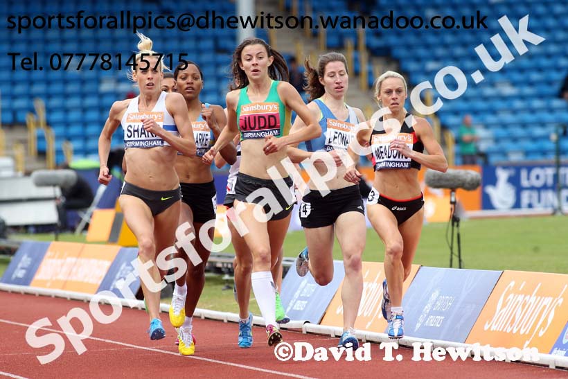Womens 800 metres, 2014 Sainsbury's British Championships. Photo: David T. Hewitson/Sports for All Pics
